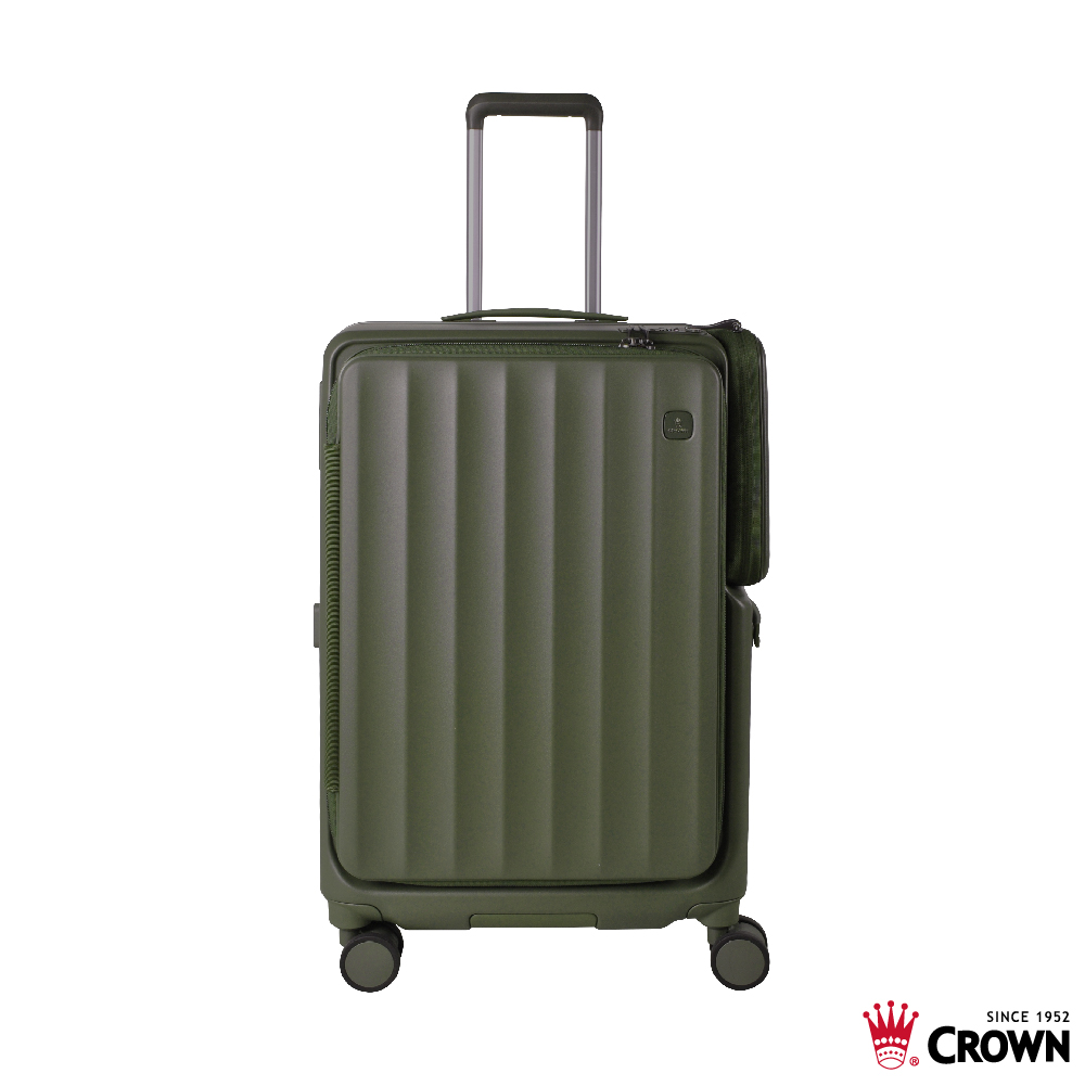 【CROWN】WAVE 26吋前開式側袋磁吸剎車箱-森林抹茶, , large