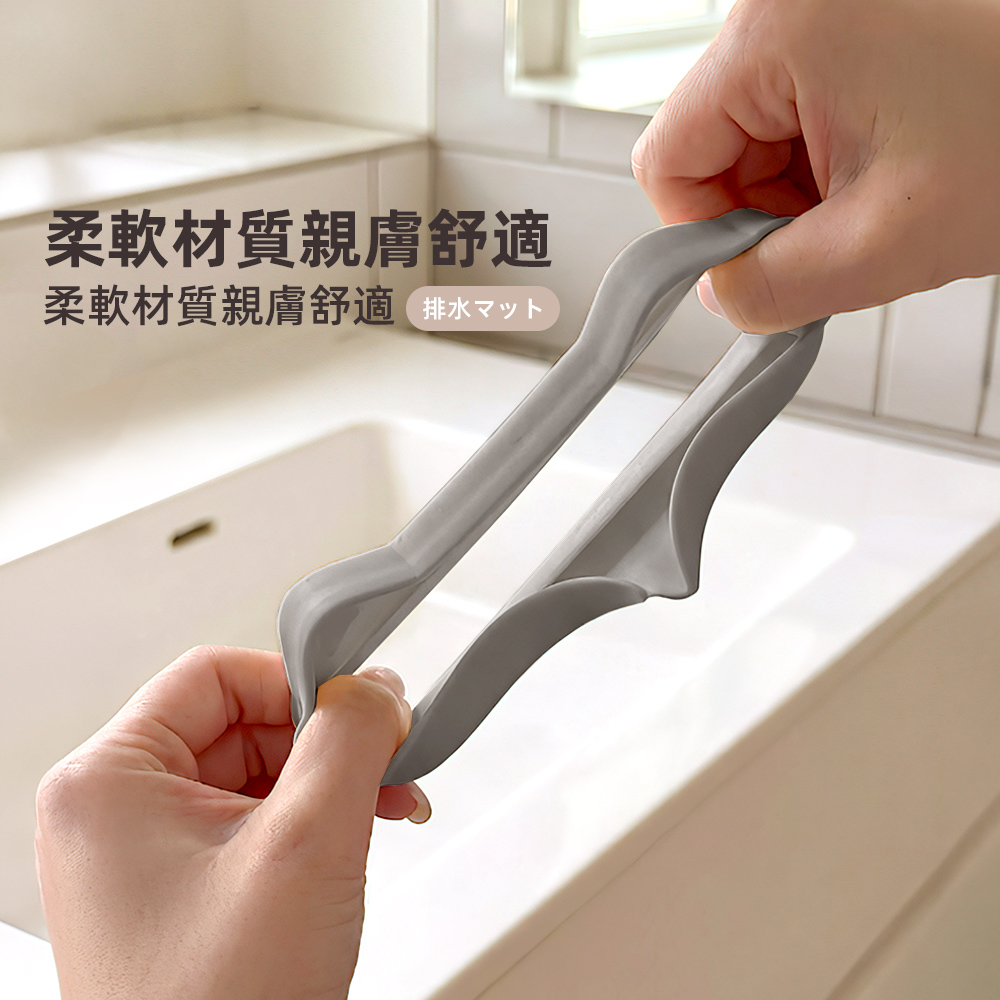 【上手家居】小貓水龍頭瀝水墊(矽膠瀝水墊/流理台墊/廚房瀝水墊)-淺灰色, , large