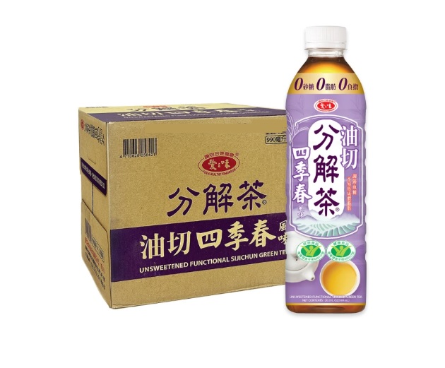 【愛之味】油切分解茶-四季春風味990mlx12瓶(分解茶), , large
