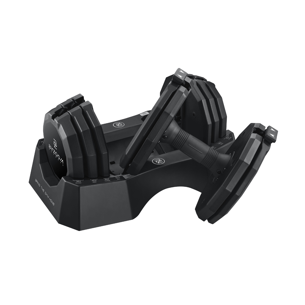 【BYZOOM FITNESS】Classic Series 22.6kg (50LB) 5段重量 可調式啞鈴(黑), , large
