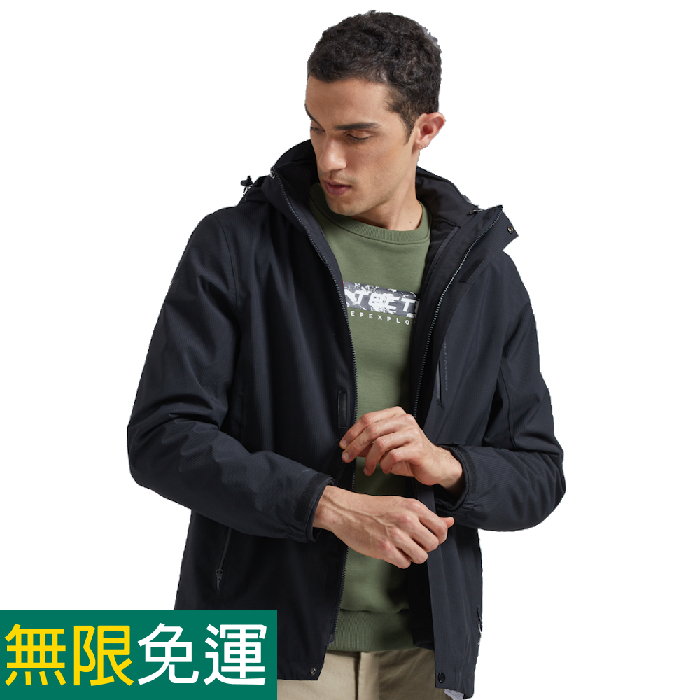 [TECTOP 探拓戶外]【天天免運】【雙重防護】12145099兩件式軟殼外套(衝鋒衣) 【黑色】機車族、出國旅遊最好用, , large