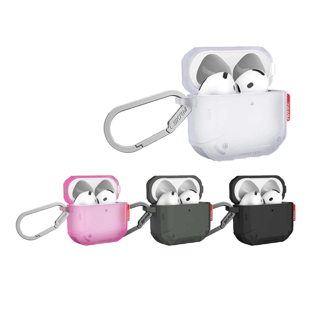 【山水之寶】Skinarma Airpods 4保護殼 Mecha CE未來元素耳機保護套 附掛鉤 支援無線充電 原廠公司貨, , large
