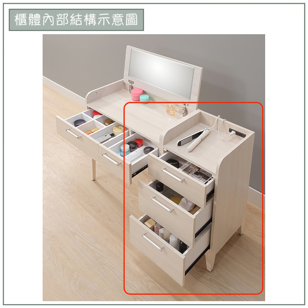 【唯熙傢俱】白辰鋼刷白抽屜櫃, , large