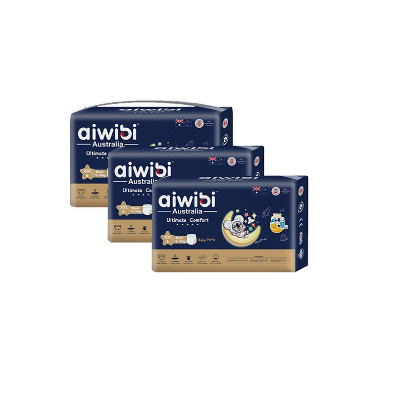 Aiwibi 愛薇彼 夜用甄柔瞬吸褲型紙尿褲 M(三包裝) 紙尿褲 柔軟透氣 泡泡腰設計減壓防勒痕, , large