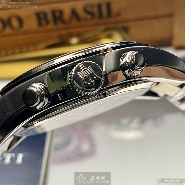 [星晴錶業]MASERATI手錶,46mm,R8853112505寶藍色錶面寶藍錶殼銀色精鋼錶帶款, , large