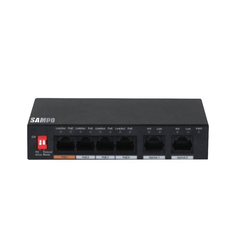 昌運監視器 SAMPO聲寶 PFSC3116-4ET60 4埠 PoE交換器非網管型 100Mbps, , large
