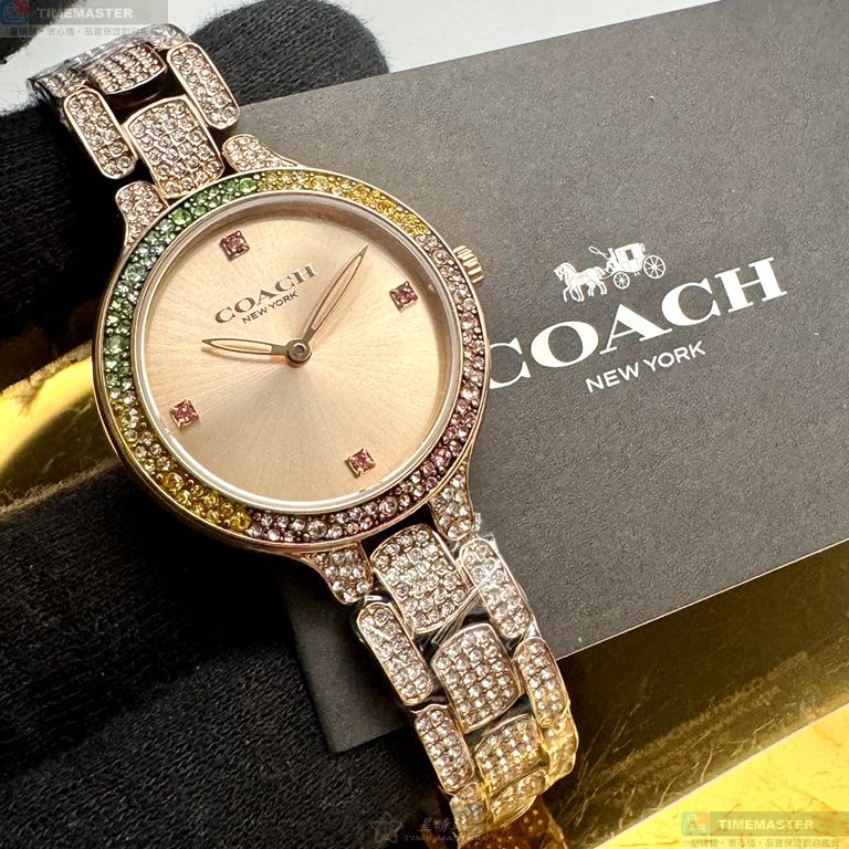 [星晴錶業]COACH手錶,32mm,CH00282玫瑰金色錶面玫瑰金錶殼玫瑰金色精鋼錶帶款, , large