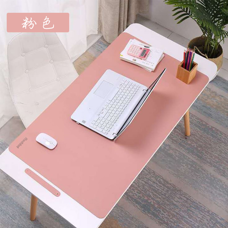 [High-Quality Living] Reddot Soft Fleece Non-Slip Portable Leather Desk and Mouse Pad | Keyboard Pad | Desk Mat | Scratch-Resistant | Placemat | Drawing Pad | Mouse Pad, , large