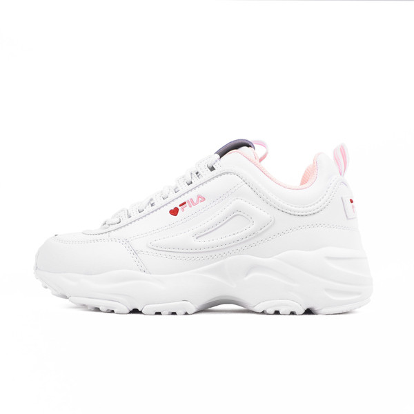 Kixpress-Fila Distracer Heart 女 休閒鞋 經典 復古 厚底 老爹鞋 愛心 白粉 [5-C112Y-128], , large