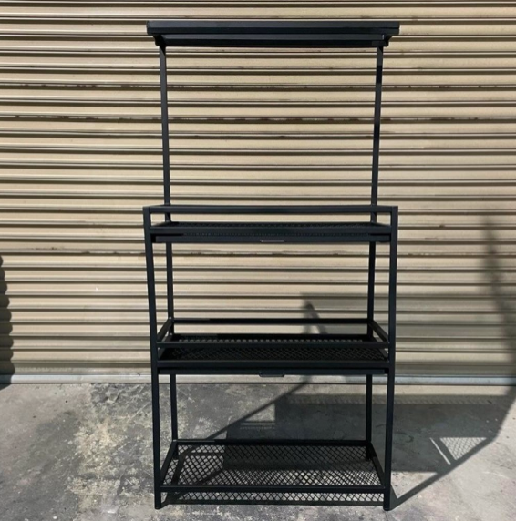 【 SHAONIANNA.TW 】 陽台多肉植物架 100x45x200cm 消光黑三層花架 附2水盤 一體成形鋼構 重載型園藝收納架, , large