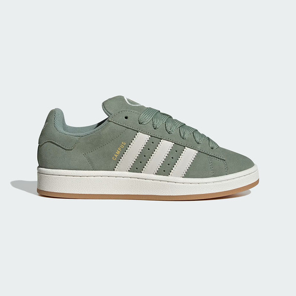 Kixpress-Adidas 愛迪達 Campus 00s W 女 運動休閒鞋 復古鞋 滑板風格 麂皮 綠 米白 [JI2753], , large