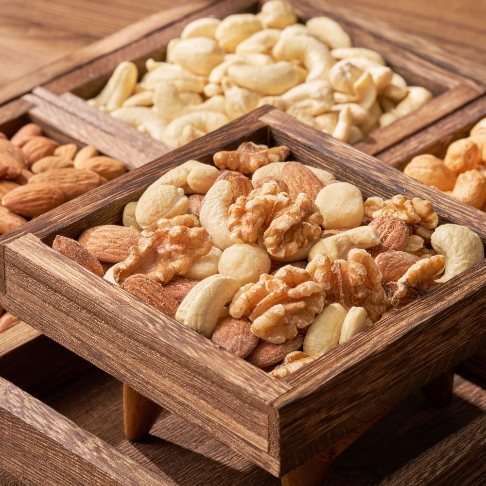 Mixed Nuts Gift Box (Almond, Cashew & Nut Mix) | Low-Temperature Roasted, Healthy Original Flavor, Ideal for Corporate & Festival Gifts【ChouChou Enterprise】, , large