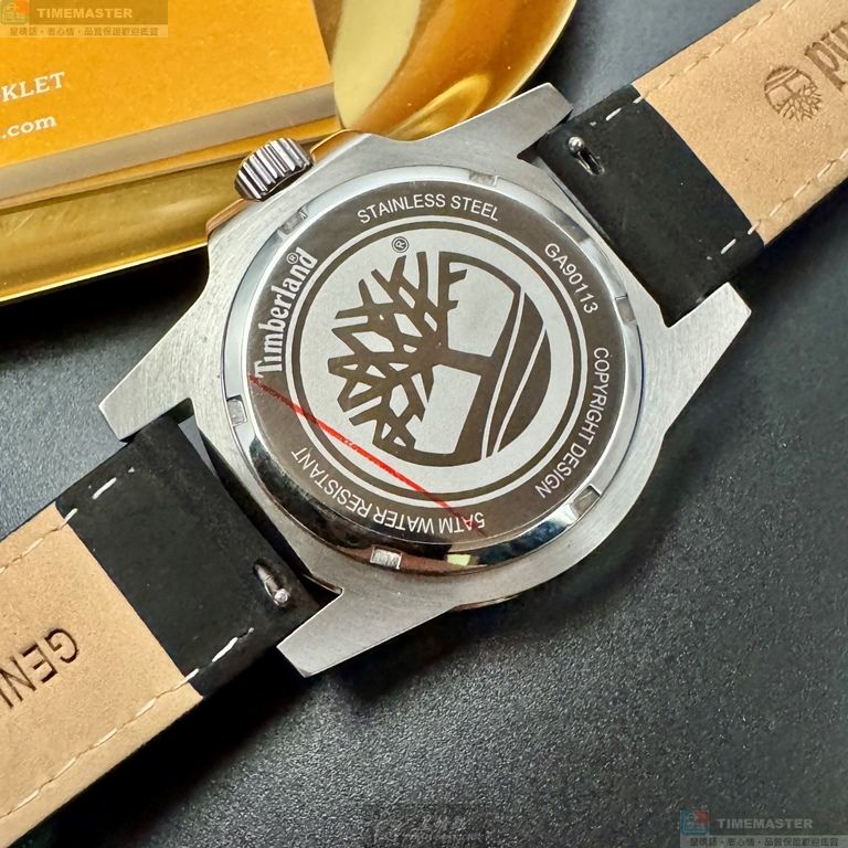 [星晴錶業]新品牌手錶,42mm,TL57207黑色錶面寶藍錶殼深黑色真皮皮革錶帶款, , large