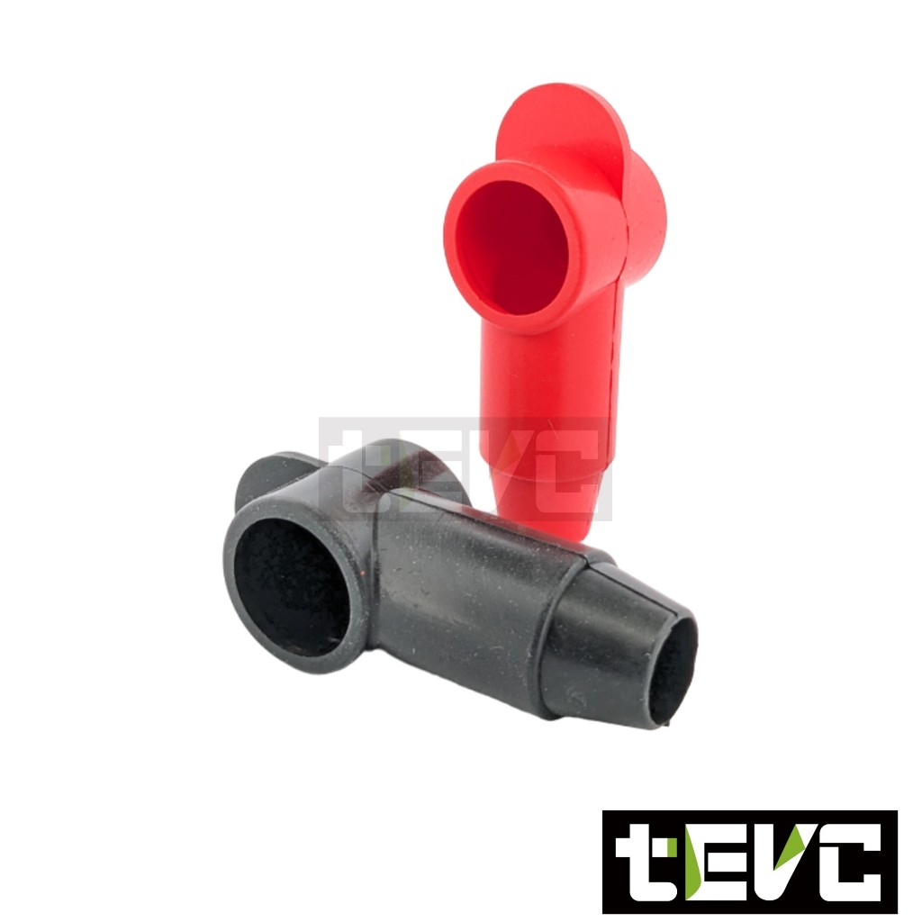 《tevc》BK013 電瓶保護 菸斗型 保護套 電樁頭 發電機 橡膠套 絕緣保護套 橡膠套 防塵蓋, 紅, large