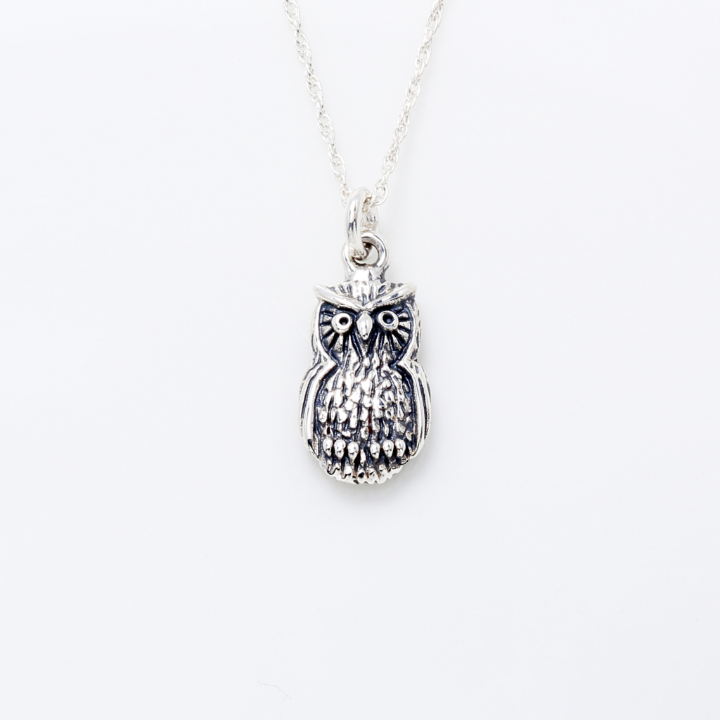 【Angel & Me】Cute Owl s925 sterling silver necklace Valentine Day birthday gift, , large