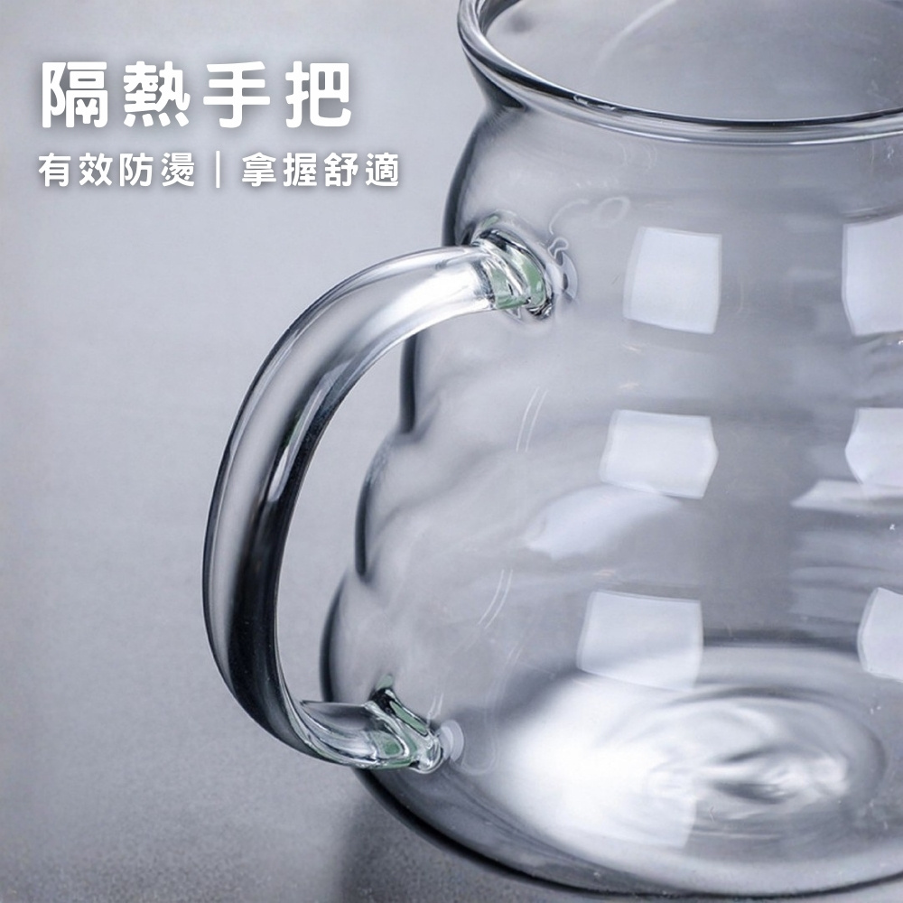 【GlassKing】GK-600P 咖啡雲朵壺 手沖咖啡壺 耐熱直火壺 耐熱玻璃壺 泡茶壺 分享壺 下接壺, , large