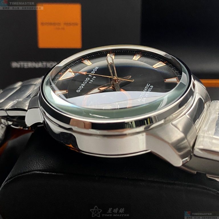 [星晴錶業]GiorgioFedon1919手錶,46mm,GF00119黑色錶面銀錶殼銀色精鋼錶帶款, , large