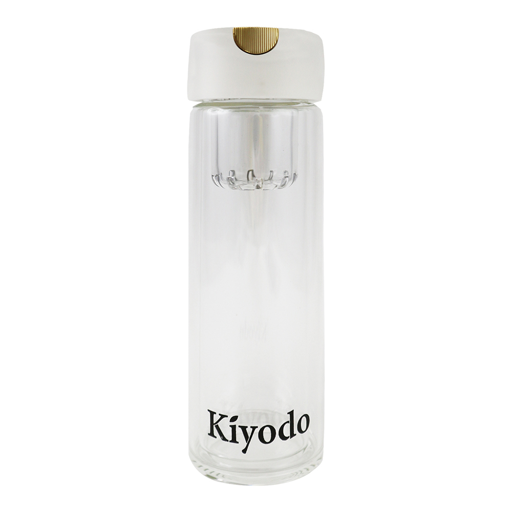 KIYODO磁吸雙層玻璃泡茶杯-320ml-2支, , large