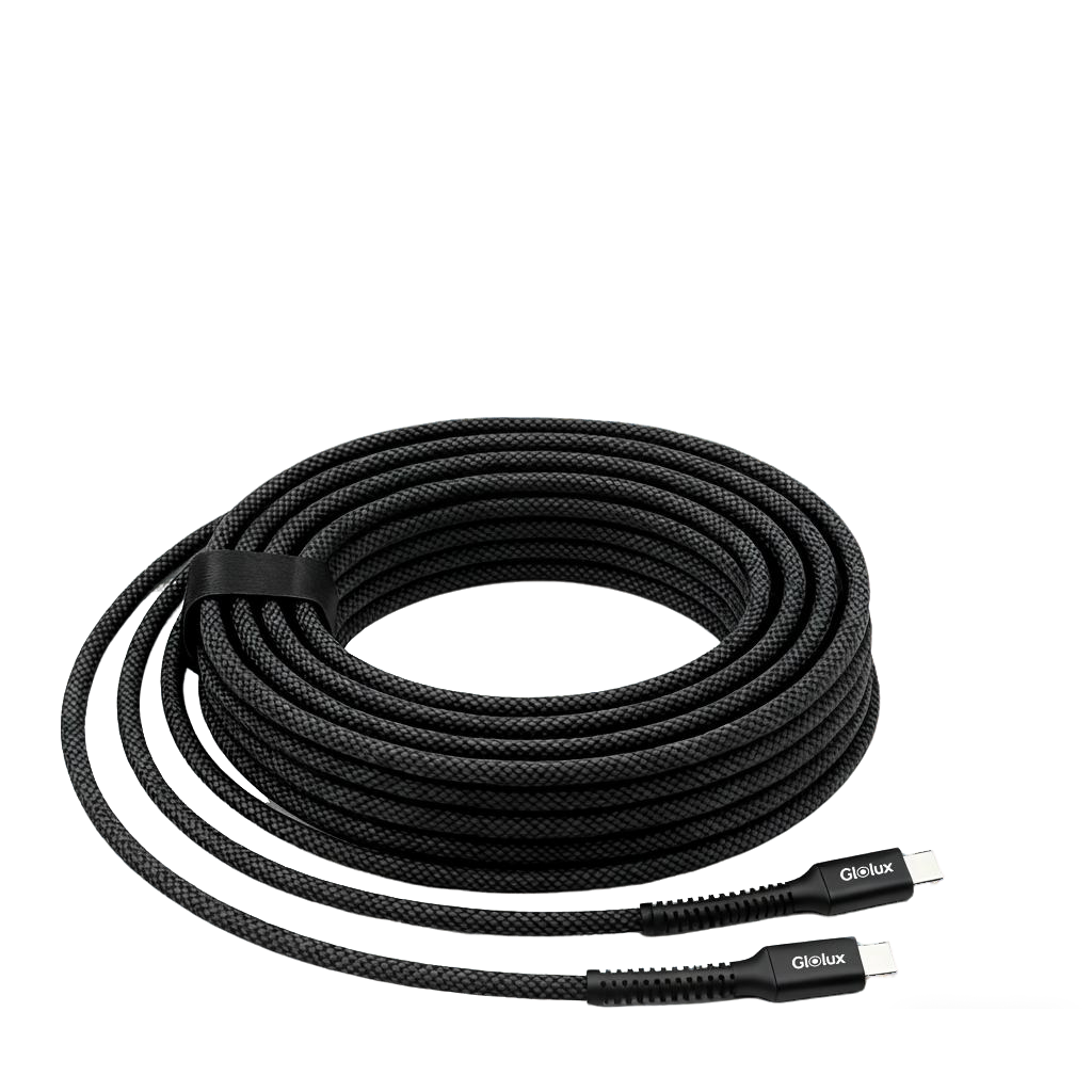 Glolux 240W編織快充線2米(15萬次耐彎折) (CC-PD240W-150K20-BK), , large