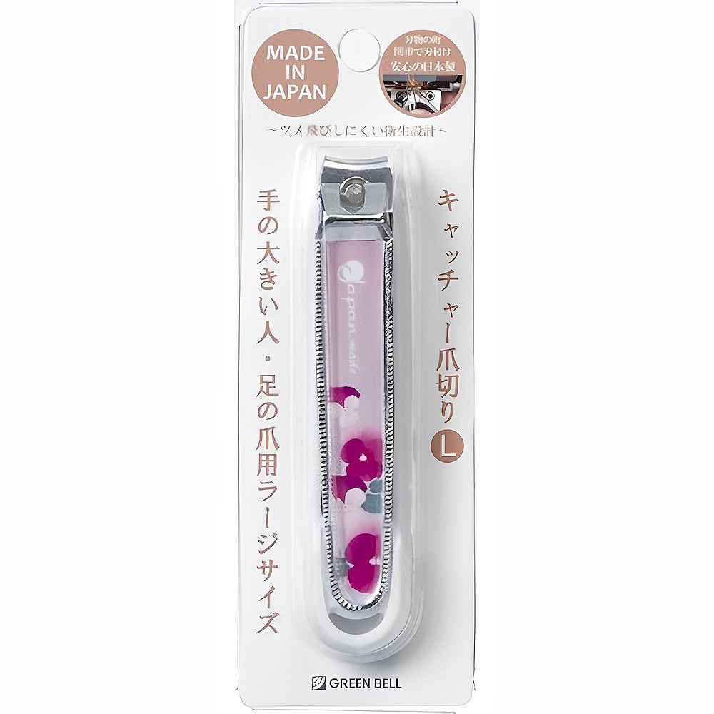 【Greenbell】Nail clipper with catcher L (pink), , large