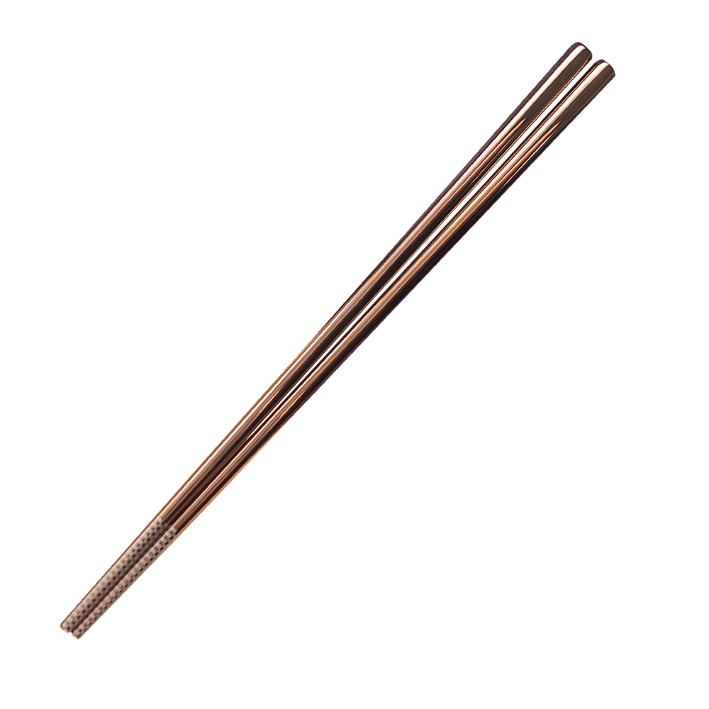 CLARE典鑽316不鏽鋼鈦筷-23cm-玫瑰金-5雙入X1組, , large