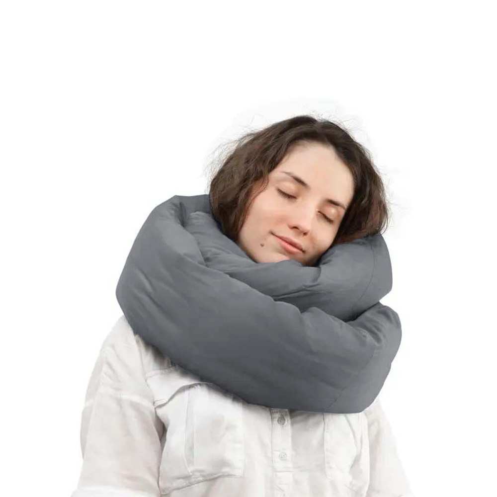 Infinity Pillow Travel Neck Pillow Grey, , large