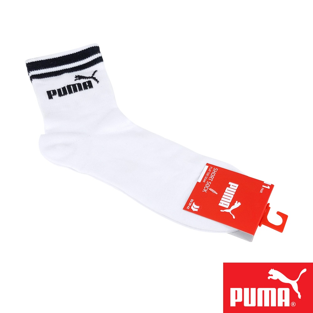 PUMA 經典雙條紋運動中筒襪1雙裝BLACKPINK ROS&Eacute; 網美襪 男襪 女襪 襪子 運動襪 小腿襪 簡約 高彈, , large