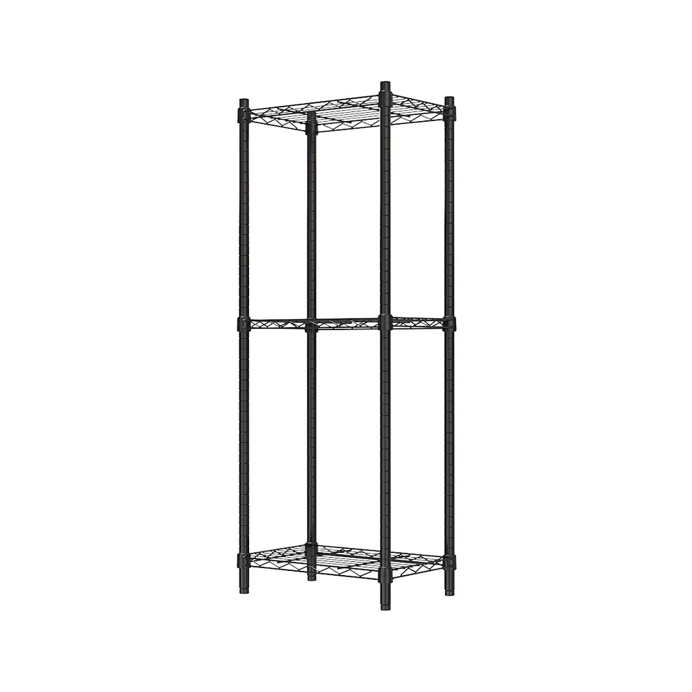 【Y HOUSE】45x30x120cm Lightweight Three-layer Iron Rack Iron Rack - Painted Black, , large