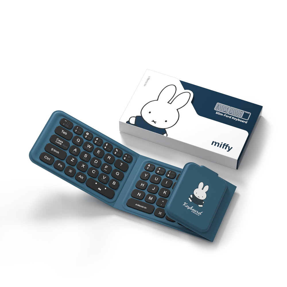 Miffy x MiPOW F01 米菲x麥泡聯名三折無線藍牙折疊鍵盤 粉色, , large