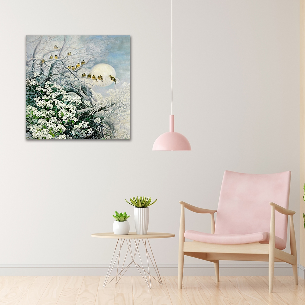【御畫房】花好月圓 國家一級畫師手繪油畫80&times;80cm(VF-178), , large