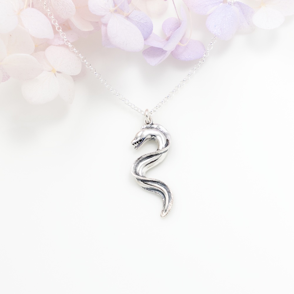 【Angel & Me】Sea Eel s925 sterling silver necklace animal Birthday gift, , large