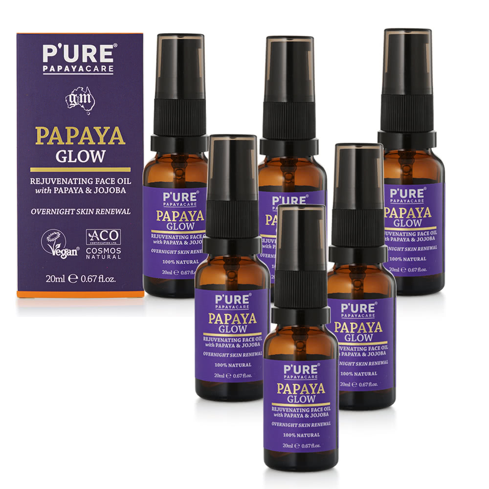 【澳洲Pure Papayacare】木瓜亮澤滋養精華油(6入組 20ml/瓶), , large