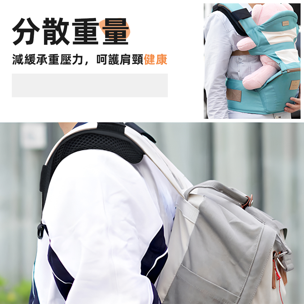 【上手家居】加厚書包減壓背帶 黑色(減壓肩墊/背包背帶/肩背帶/肩墊/護肩墊/氣墊肩帶/減壓後背包), , large