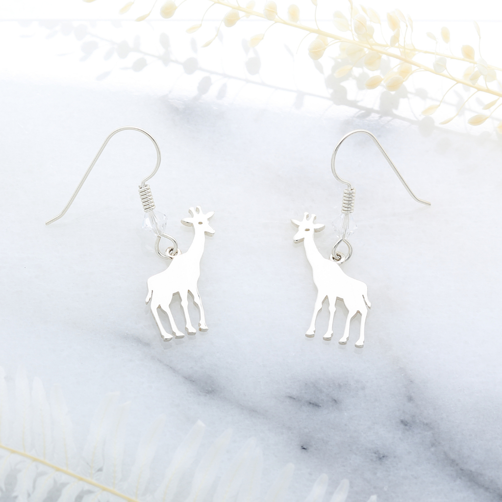 【Angel & Me】Cute Giraffe s925 sterling silver earrings Birthday gift, , large