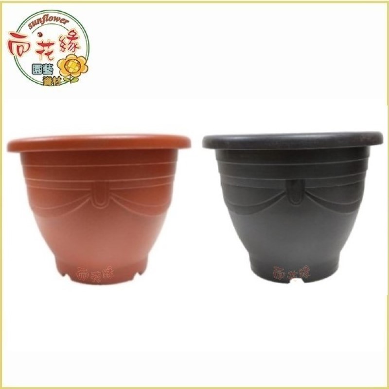 European Pot / Embossed European Pot / Round Pot (Brick Red) - 1.1 ft, , large
