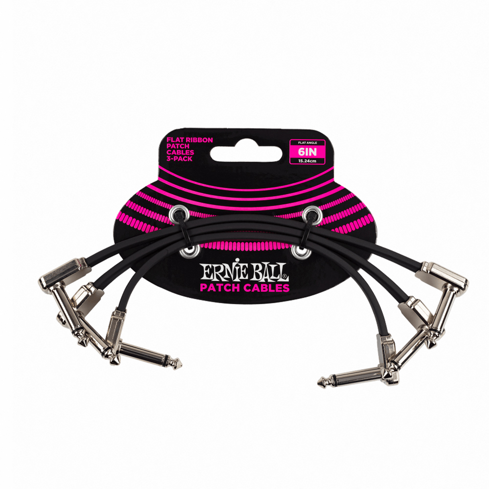 ERNIE BALL 6' Cable 3Pcs 短導線一組三 黑色款【敦煌樂器】, , large