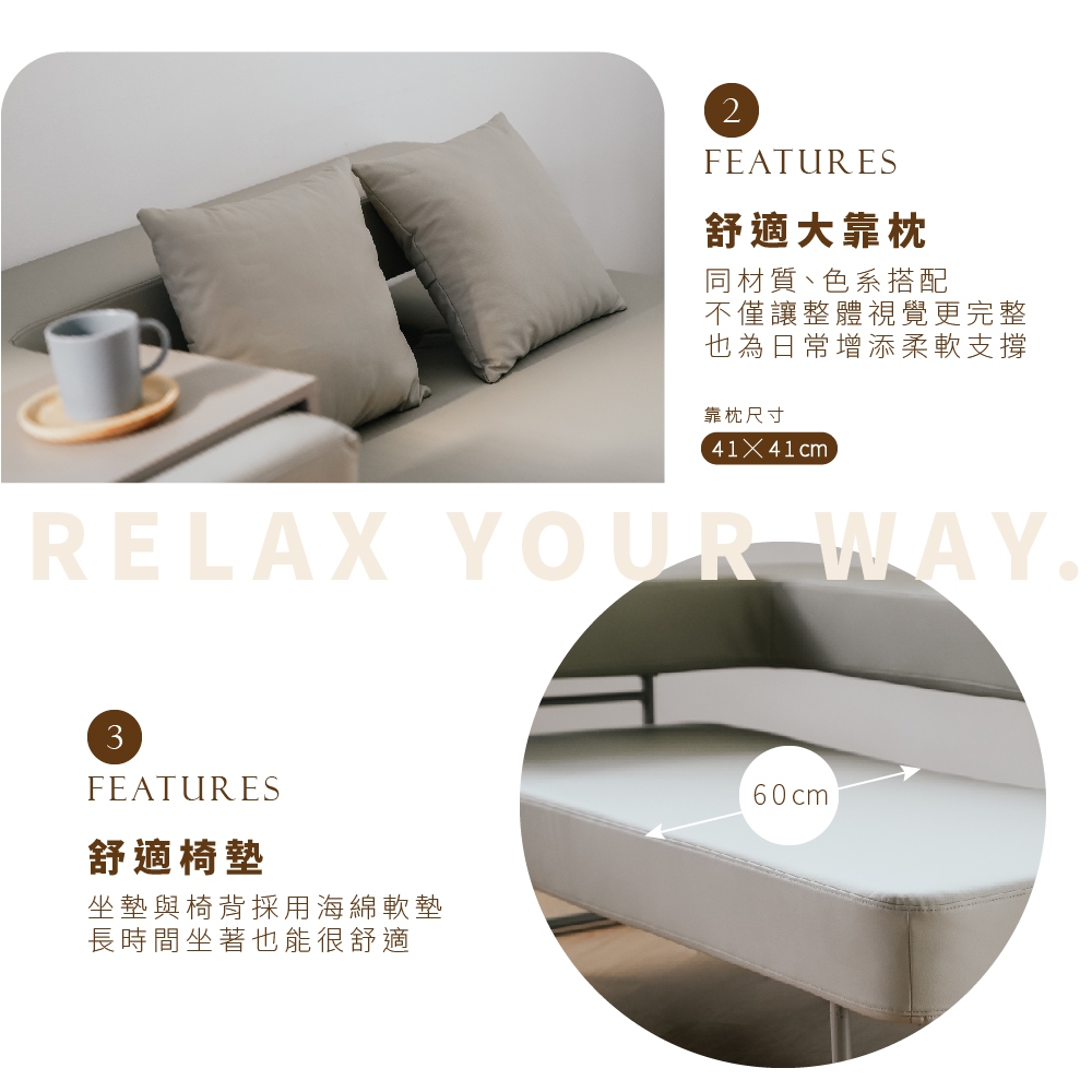 沙發床 貓抓布 單人床L型沙發床 小戶型沙發 套房沙發 SF101, 灰色, large