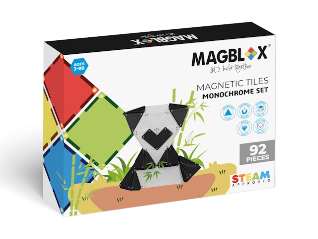 [好研所]MAGBLOX&reg; 美學磁力片 純粹黑白組 92 pcs, , large