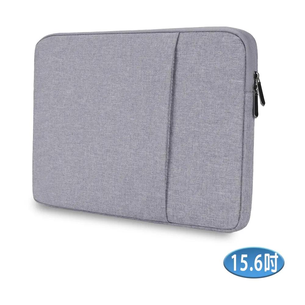 15.6-inch LB13G Urban Minimalist Series iPad/Mac/Tablet/Laptop Front Zipper Pocket Protective Sleeve (Minimalist Gray), 灰, large