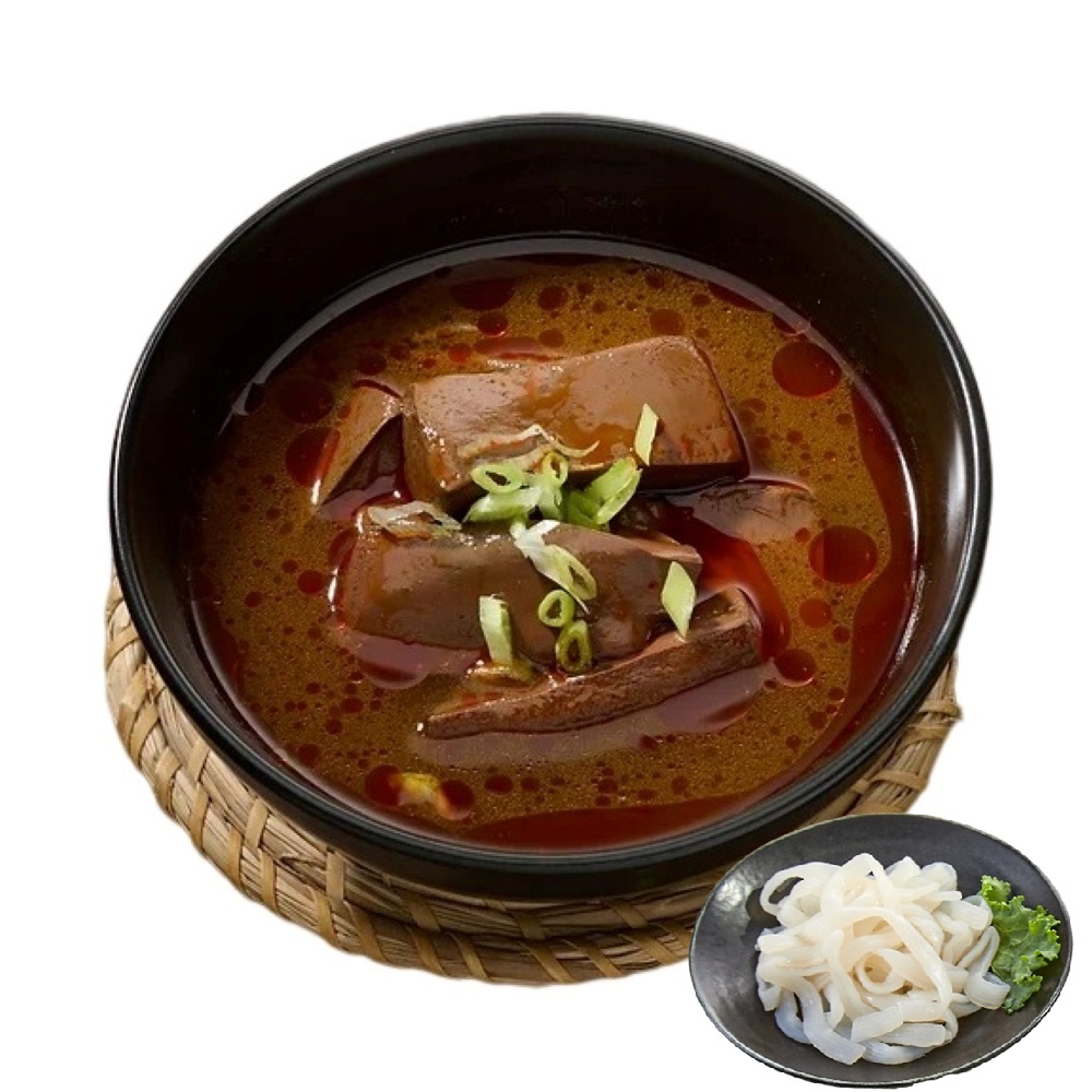 躍進【台灣蘇伯Soup】麻辣鴨血麵 蒟蒻寬麵 火鍋湯底 非基改 純正鴨血 麻辣火鍋 美食麻辣鴨血 加熱即食 料理包 常溫保存湯底 蒟蒻麵+鴨血好吃 讚!, , large
