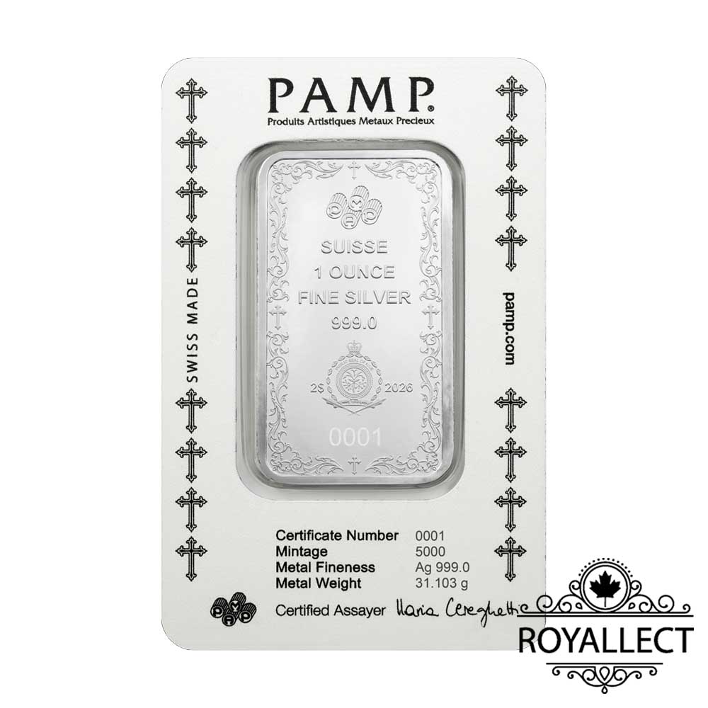 [皇家典藏] PAMP-紐埃-基督教十字架-1盎司銀條, , large