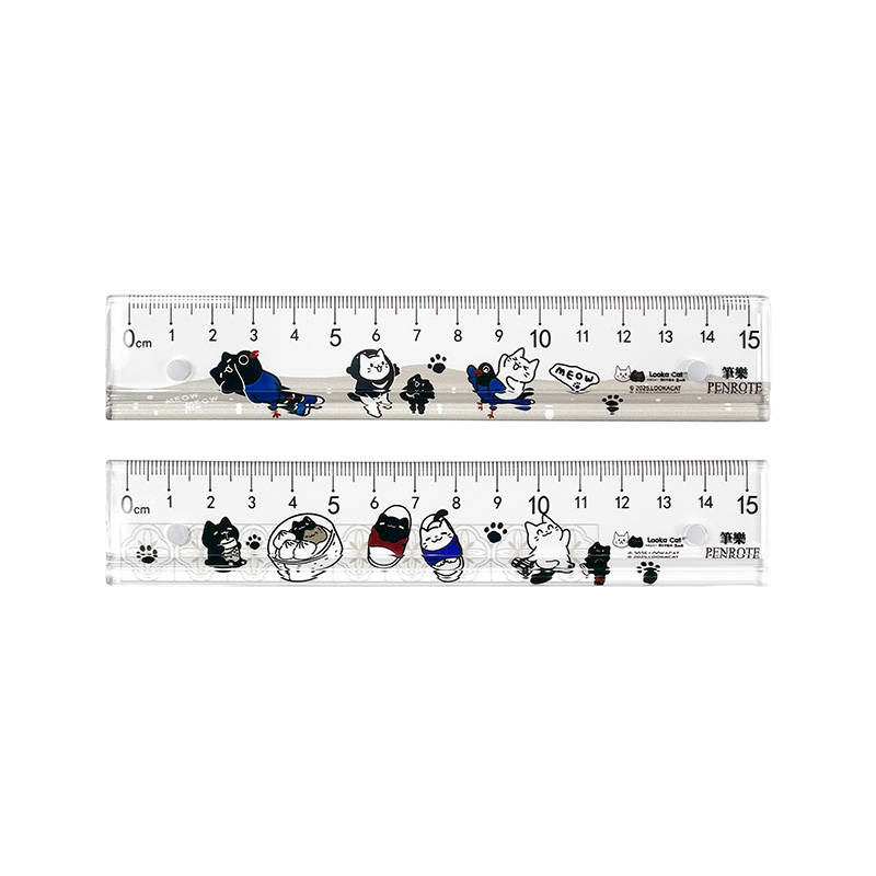 Looka Cat 15 cm Non-Slip Ruler-A, , large