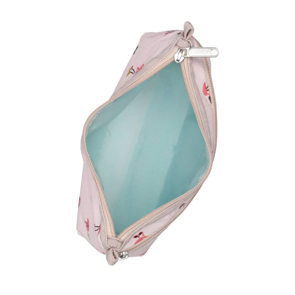 Lesportsac Cosmetic Clutch 雙層拉鍊化妝包 收納袋 盥洗包 女包(紅鶴海島派對), , large