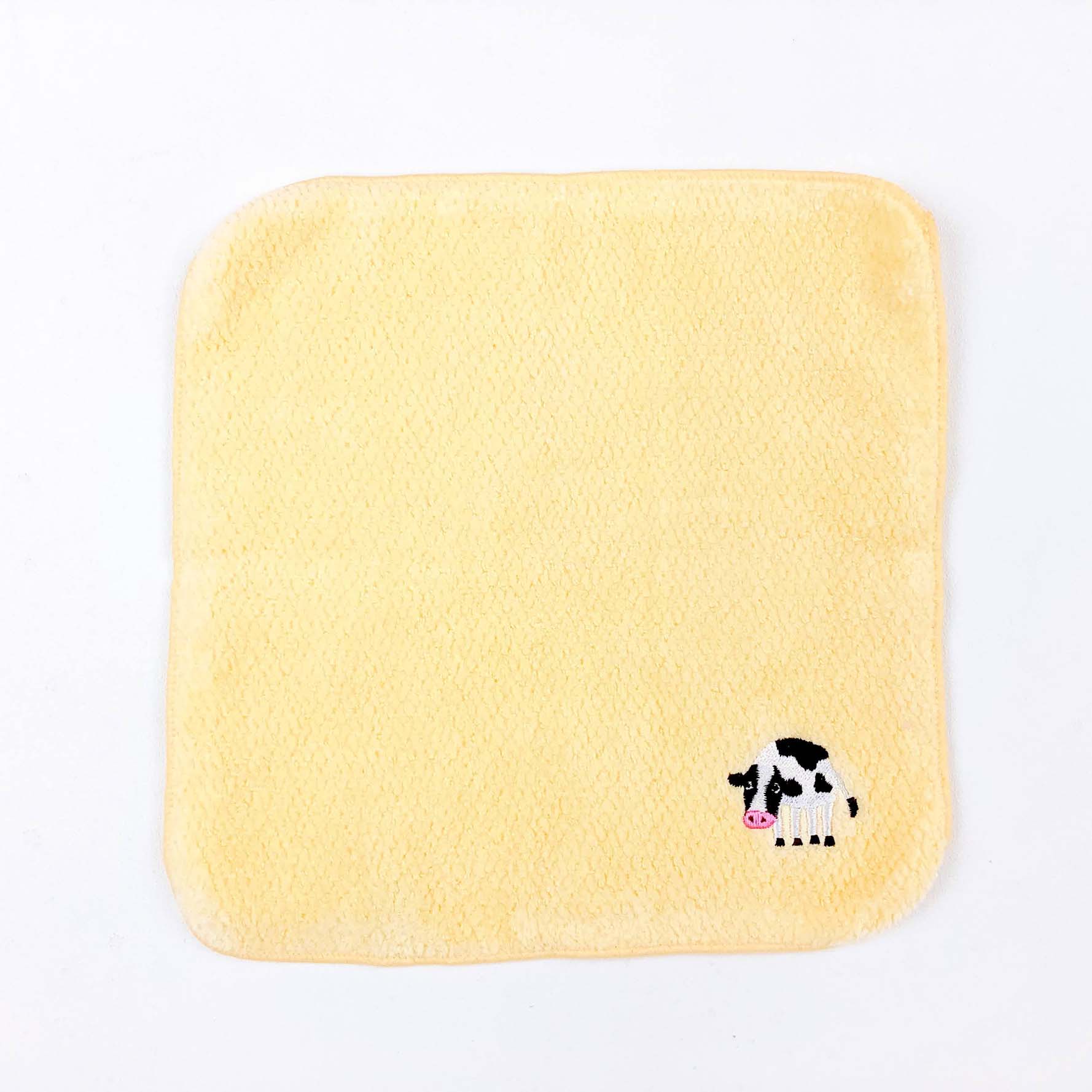embroidered towel animal cow, , large