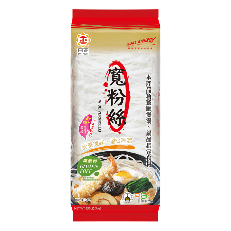 日正台灣麵攤寬粉絲150g, , large