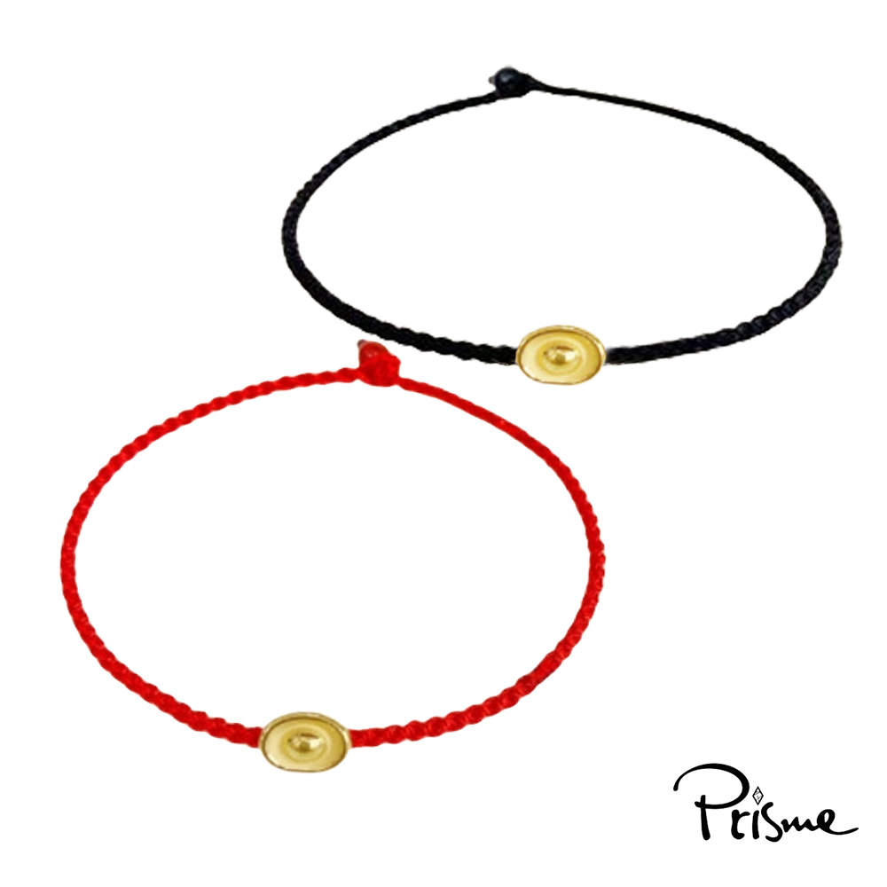 【Prisme Gold】黃金手鍊 元寶 編織手鍊 二入對組 (金重：約0.02錢&plusmn;0.01), , large