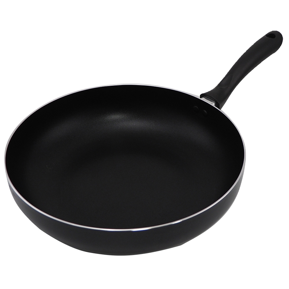 米雅可黑晶導磁深型不沾平底鍋-33cm-2支, , large