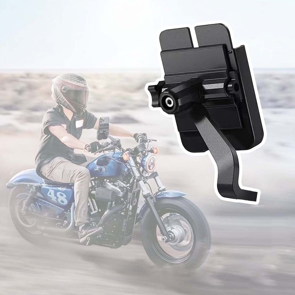 【山水之寶】Joyroom 車用手機架 機車支架 後照鏡款360度旋轉鋁合金騎行手機支架 摩托車用手機導航支架 4.7~6.5吋 JR-ZS253, , large