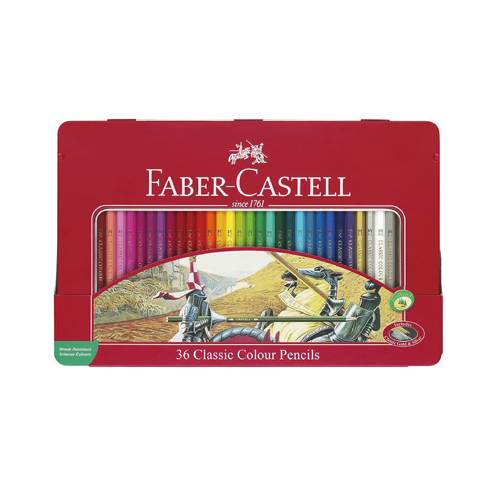 【Faber-Castell】輝柏  油性色鉛筆 鐵盒 36色 /盒 115846, , large