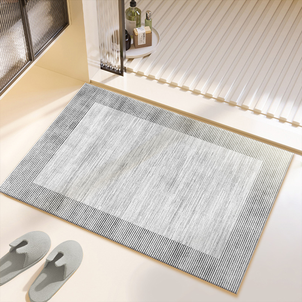 Nano suede soft diatomaceous earth water-absorbent anti-slip floor mat, , large